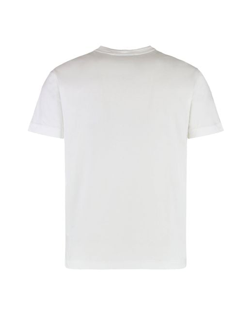 Stone Island White Cotton Crew-neck T-shirt for men