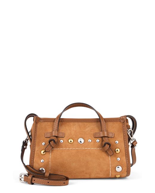 Gianni Chiarini Brown Marcella Joy Leather Bag With Studs