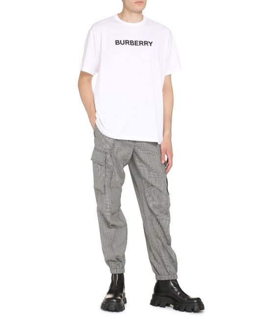 Burberry White Cotton Crew-Neck T-Shirt for men