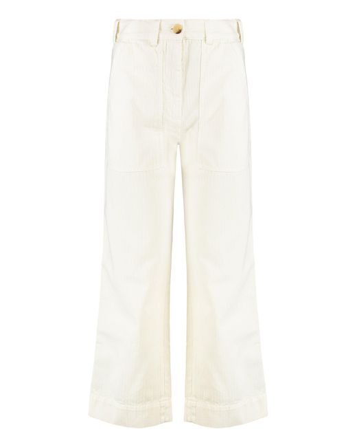 Etro White Cotton Trousers