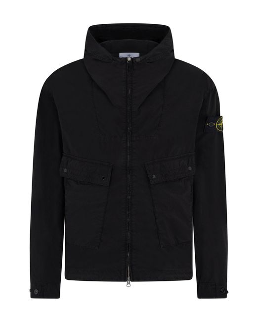 Stone Island Black All-Weather Windbreaker for men