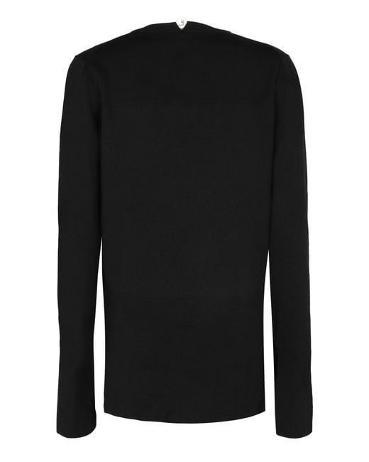 Jil Sander Black Wool Sweater