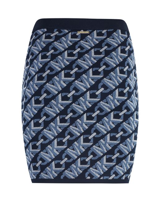 MICHAEL Michael Kors Blue Jacquard Knit Skirt