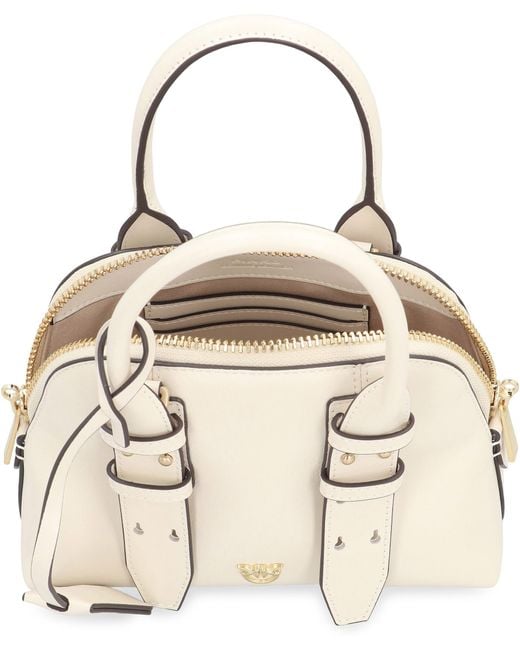 Borsa bowling a mano Mini Escape Bag in pelle di Pinko in Natural