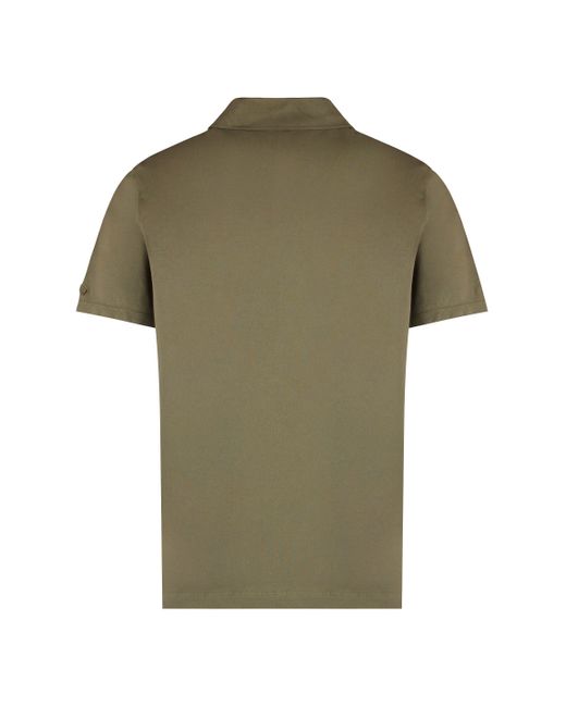 Paul & Shark Green Short Sleeve Cotton Polo Shirt for men
