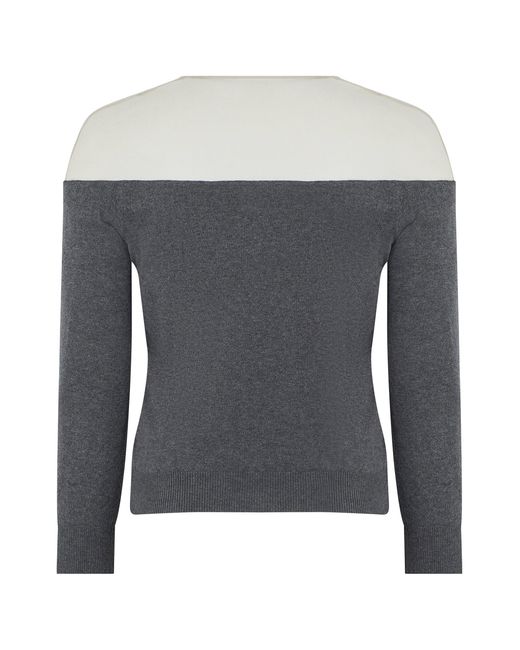 MM6 by Maison Margiela Black Cotton Cardigan With Transparent Insert