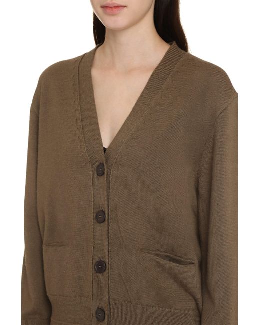 Our Legacy Green Compressed Merino Wool Cardigan