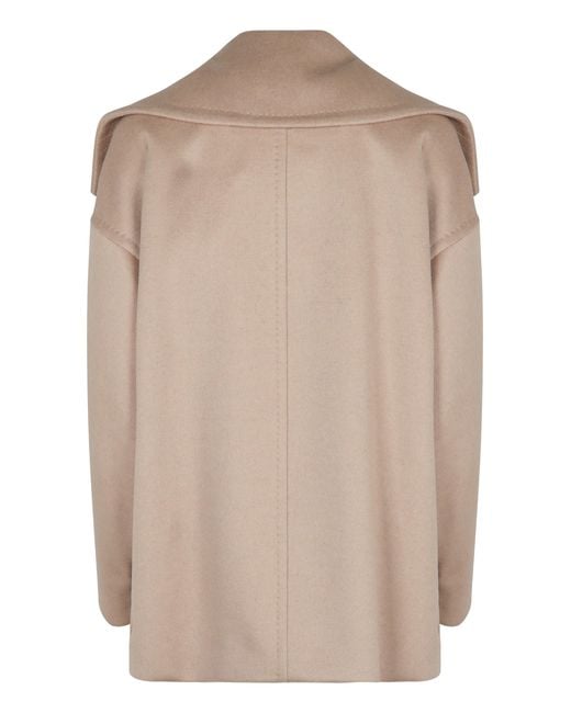 Max Mara Natural Double-Breasted Coat