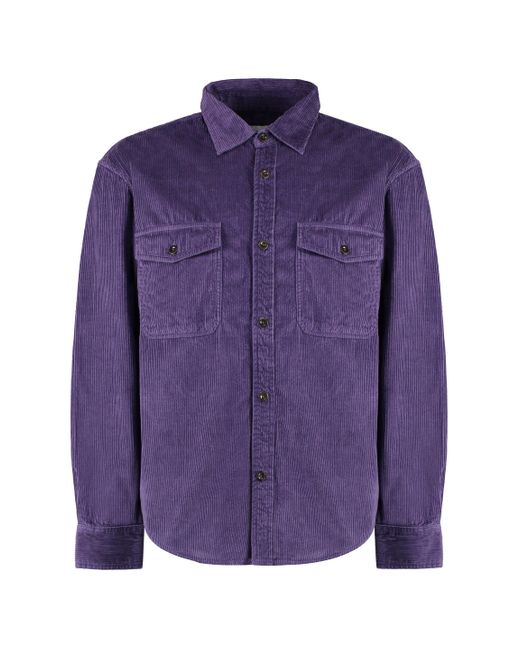 Gant Purple Corduroy Shirt for men