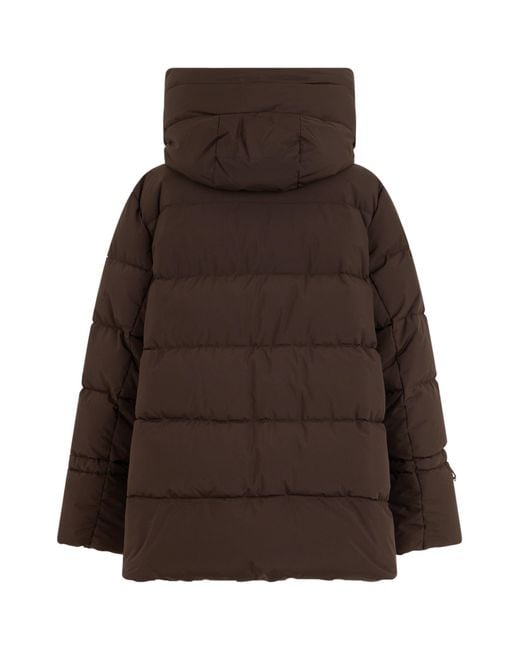 Moorer Brown Padded Jacket With Hood