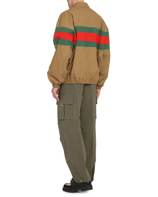 Gucci Brown Zippered Cotton Jacket for men