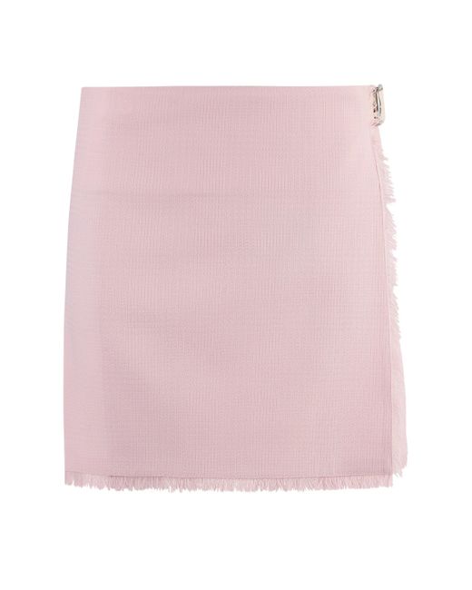 Minigonna a portafoglio di Burberry in Pink