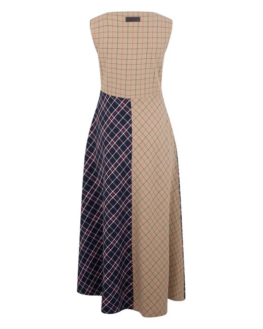 Barbour Blue Midi Dress Dalbury Tartan