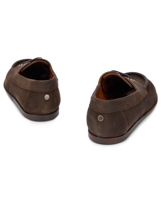 Dolce & Gabbana Brown Calfskin Deck Moccasin for men