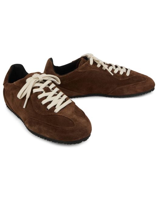 Axel Arigato Brown Suede Casual Sneakers With Laces for men