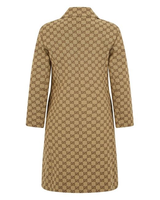 Gucci Natural Trench With Button Closure