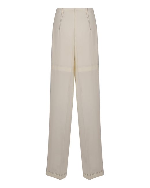 Philosophy Di Lorenzo Serafini White Cotton Blend Trousers
