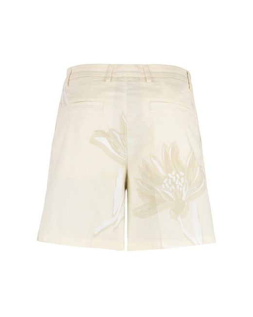 Boss White Cotton Bermuda Shorts for men