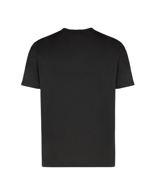 Paul & Shark Black T-shirt In Cotton Jersey With Logo Print for men