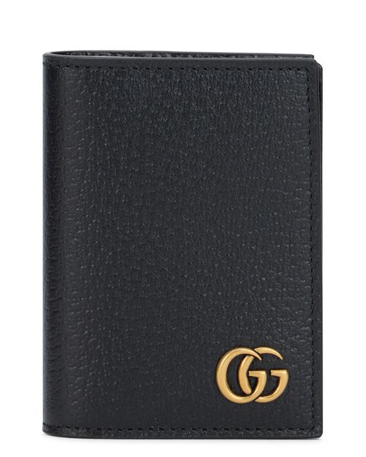 Gucci Black Gg Marmont Leather Card Case for men