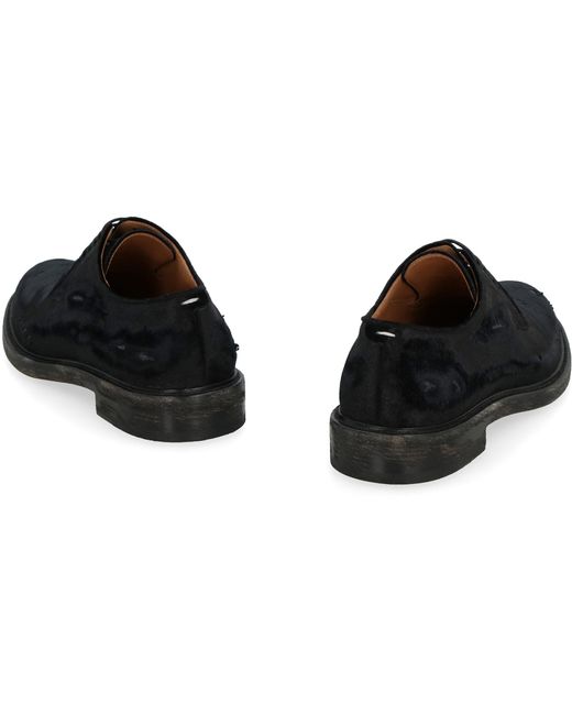 Maison Margiela Black Chenille Lace Up Shoes for men