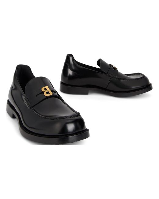 Balenciaga Black Loafers With Curved Sole