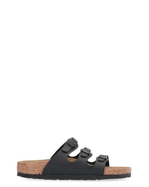 Birkenstock Black Florida Bs Leather Slides