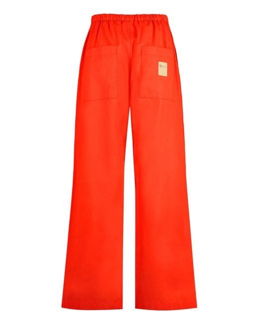 Gucci Red Skater Poplin Cotton Trousers for men