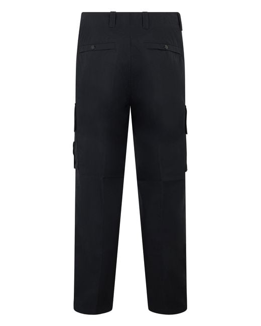 Stone Island Blue Pants With Practical Pockets for men