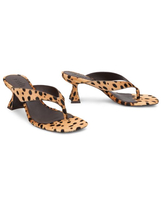 Cult Gaia Multicolor Animal Print Sandals With Heel