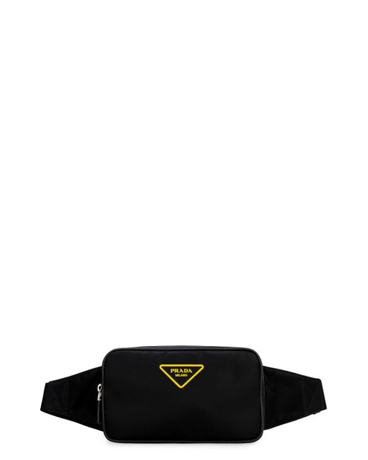 Prada Black Nylon Belt Bag for men