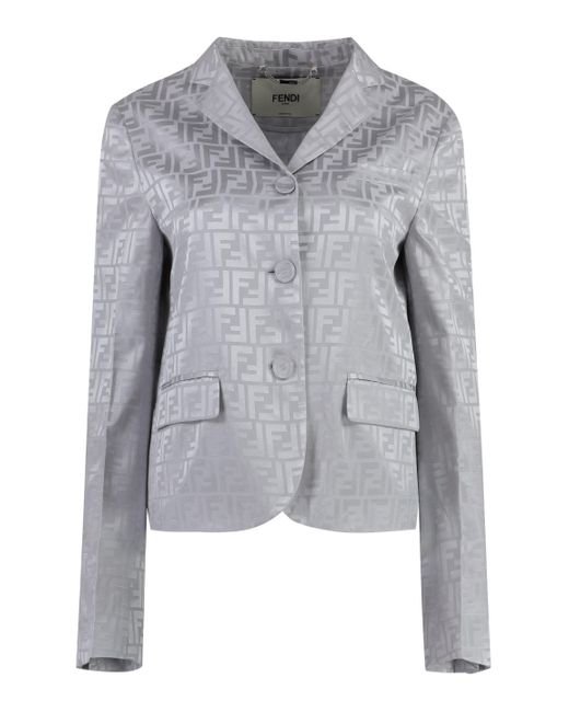 Fendi Gray Silk Jacket