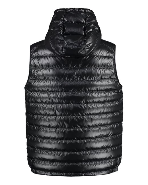 Moncler Black Clai Full Zip Down Vest for men