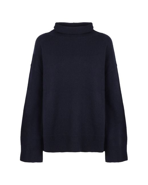 Aspesi Blue Cashmere Turtleneck Pullover