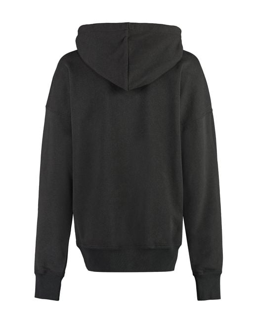 Isabel Marant Black Mansel Logo Cotton Hoodie