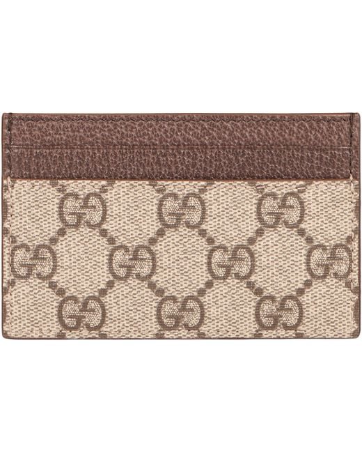 Gucci Natural gg Monogram Card Holder for men