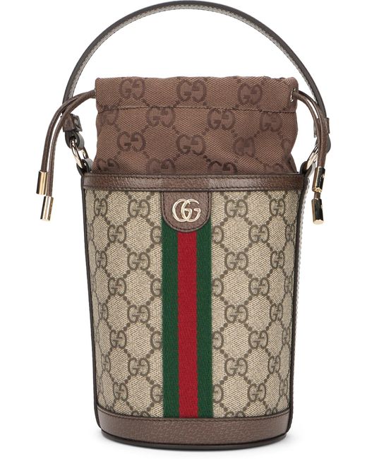 Mini borsa a secchiello Ophidia di Gucci in Black