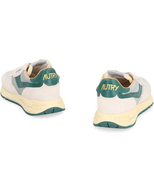 Autry White Reelwind Low-Top Sneakers for men