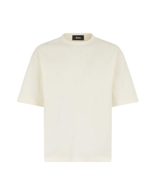 Laminar White Waffle T-Shirt With Short Sleeves for men