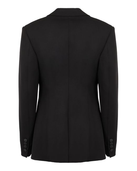 Stella McCartney Black Single-Breasted Curved Hem Blazer