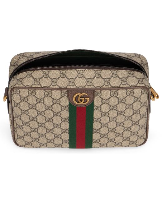 Gucci Gray Shoulder Bag With Monogram Pattern for men