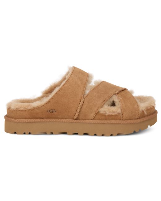 Ugg Brown Greenport Cross Strap Slippers