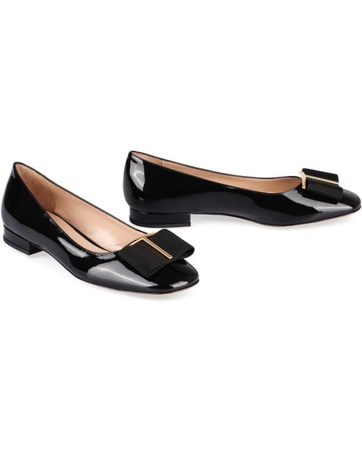 Tom Ford Black Elegant Leather Ballerinas For