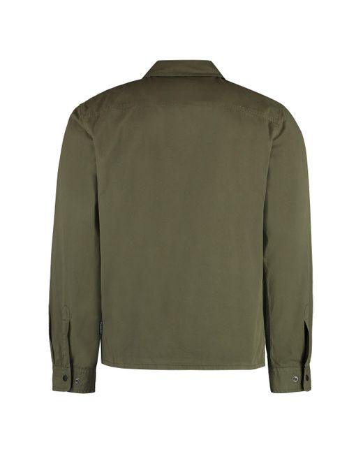 Woolrich Green Cotton Overshirt for men
