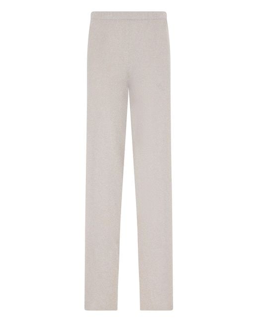 Roberto Collina White High-Waisted Pants