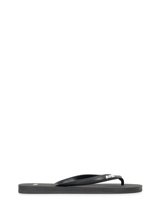 Boss Black Flip-Flops Made Of Rubber for men