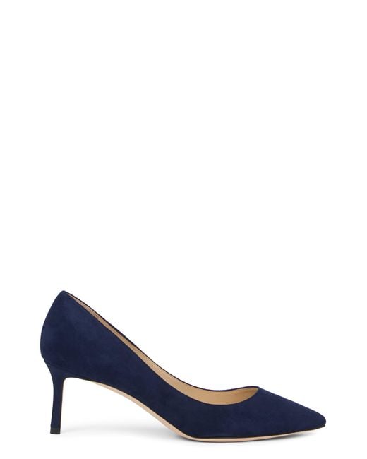 Jimmy Choo Blue Romy 60 Suede Décolleté