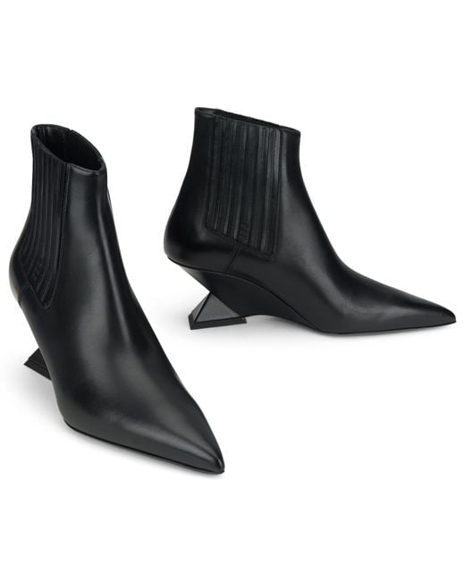 The Attico Black Ankle Boots With Heel