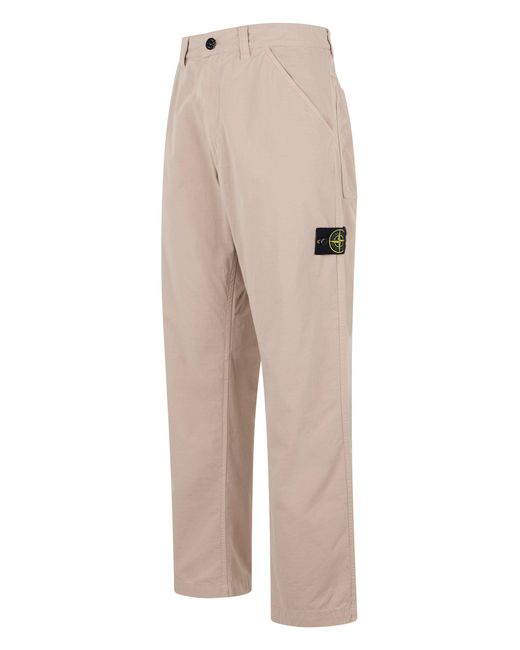 Stone Island Natural Cargo Pants for men