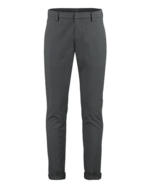 Dondup Gray Gaubert Stretch Cotton Trousers for men